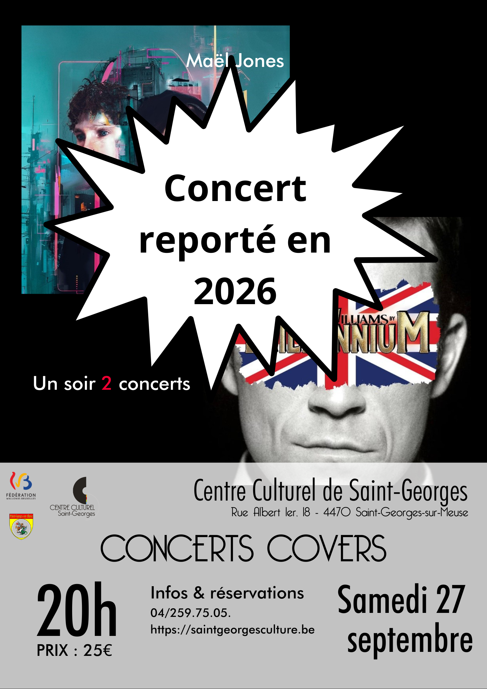 REPORTÉ EN 2026 - Un soir 2 concerts